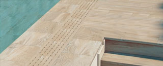 Borde de piscina colección Creta imitacion madera