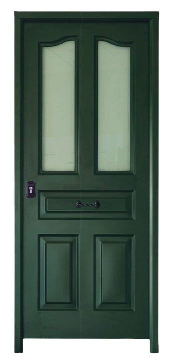 Porta blindada Antique Porta blindada de vidro cor verde