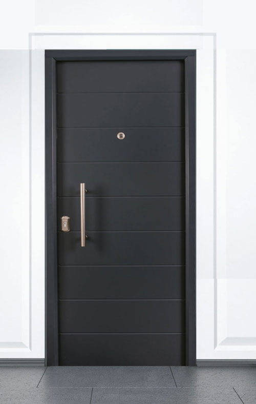 Portas pretas de estilo moderno com estilo moderno