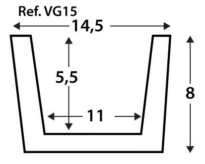 medidas imitação viga de madeira VG15