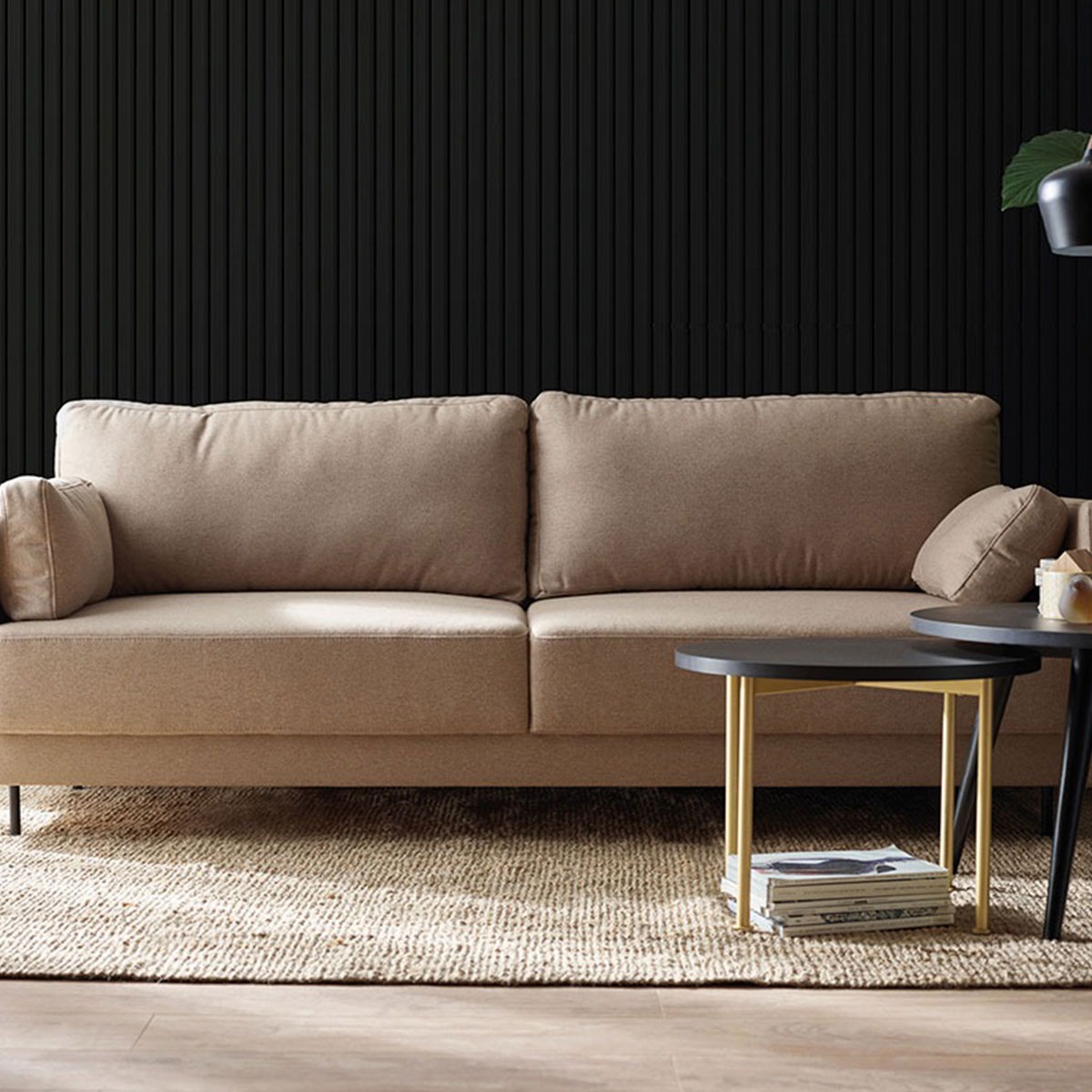 Intérieur avec revêtement Panneau Linerio M-Line Noir 265x12.2x1.20