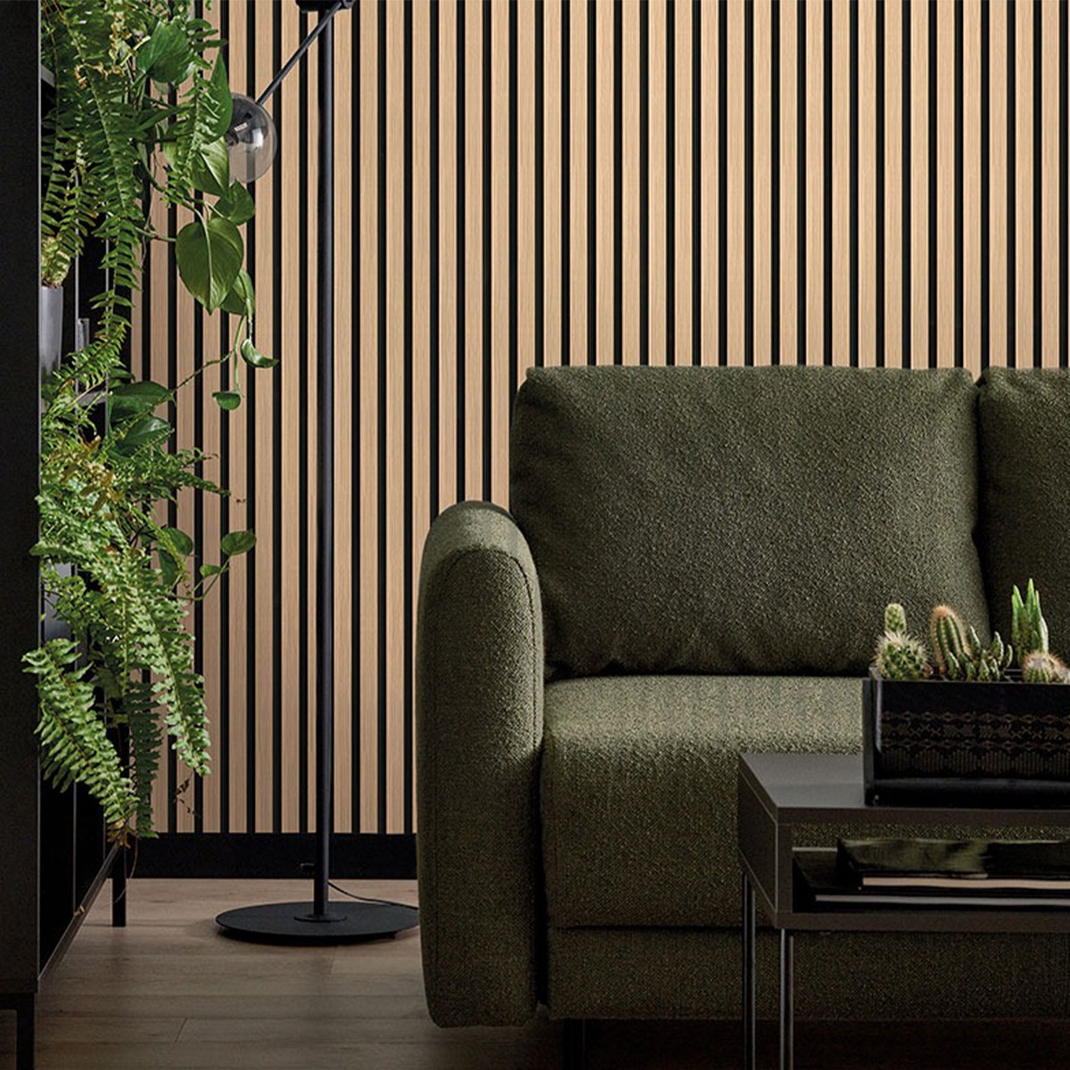 Innenraum mit Beschichtung Linerio M-Line Natur Schwarz 265x12,2x1,20