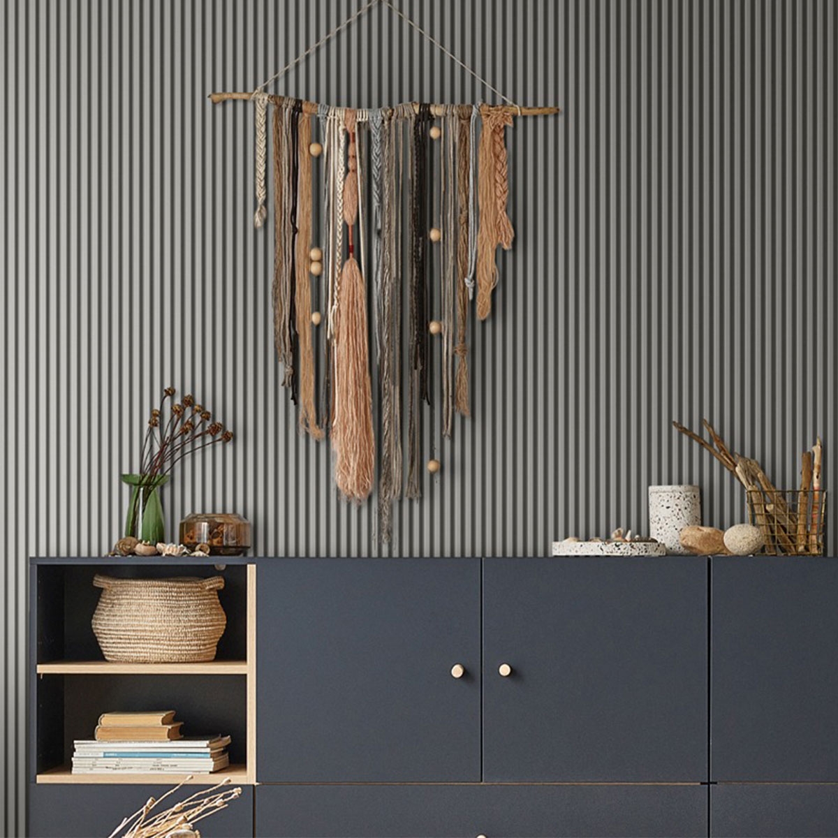 Interior con revestimiento Panel Linerio S-Line Gris 265x12,2x1,20