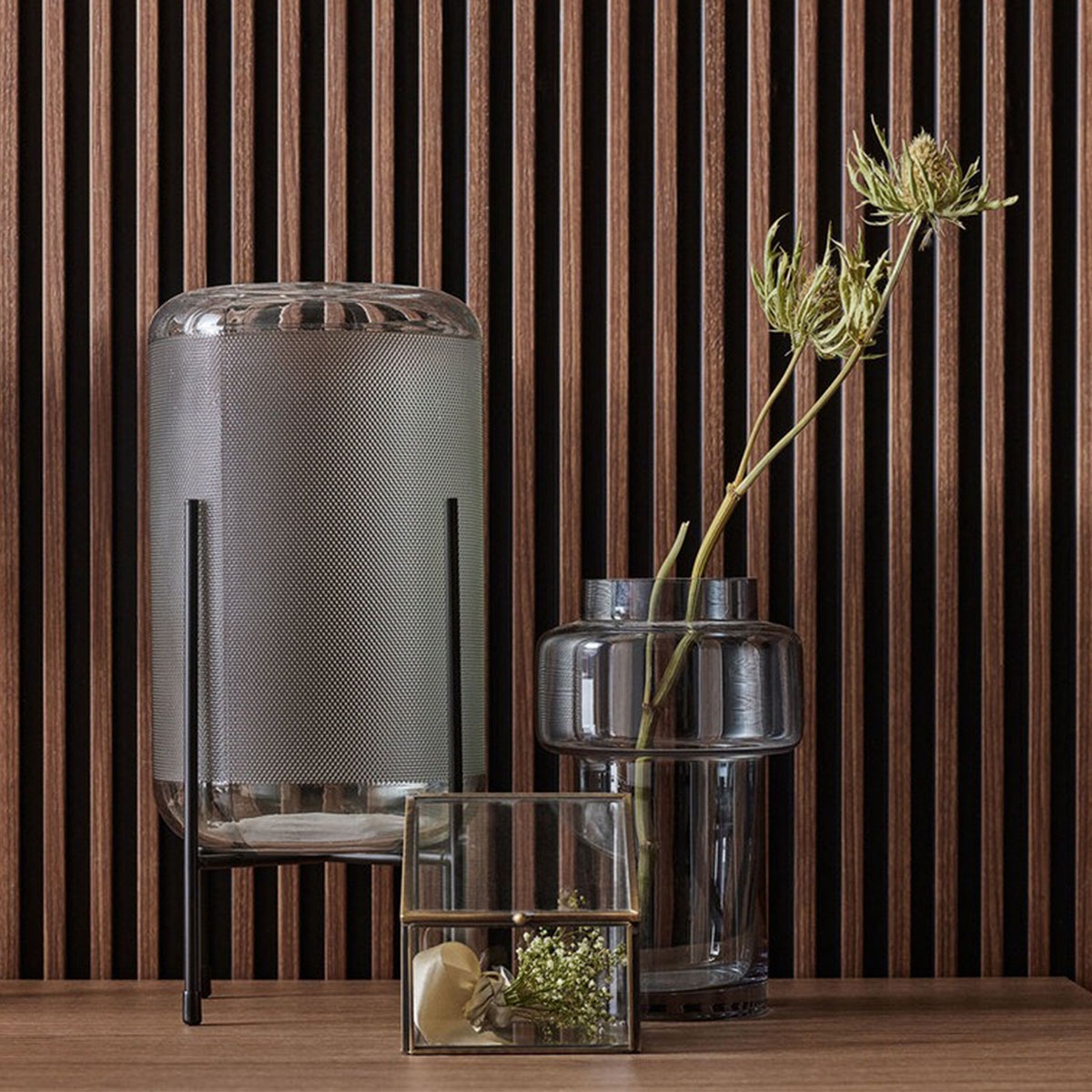 Interior com revestimento Linerio S-Line Mocca Painel 265x12.2x1.20