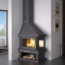Poêle Cheminée d’angle droit C-302 fm chauffage