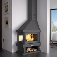 chimenea de esquina a izquierdas C-302 fm calefaccion