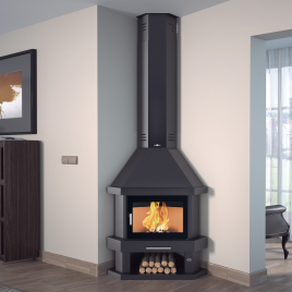 C-300 RK corner wood fireplace + Direct gift