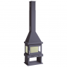 Front wood burning fireplace C-303