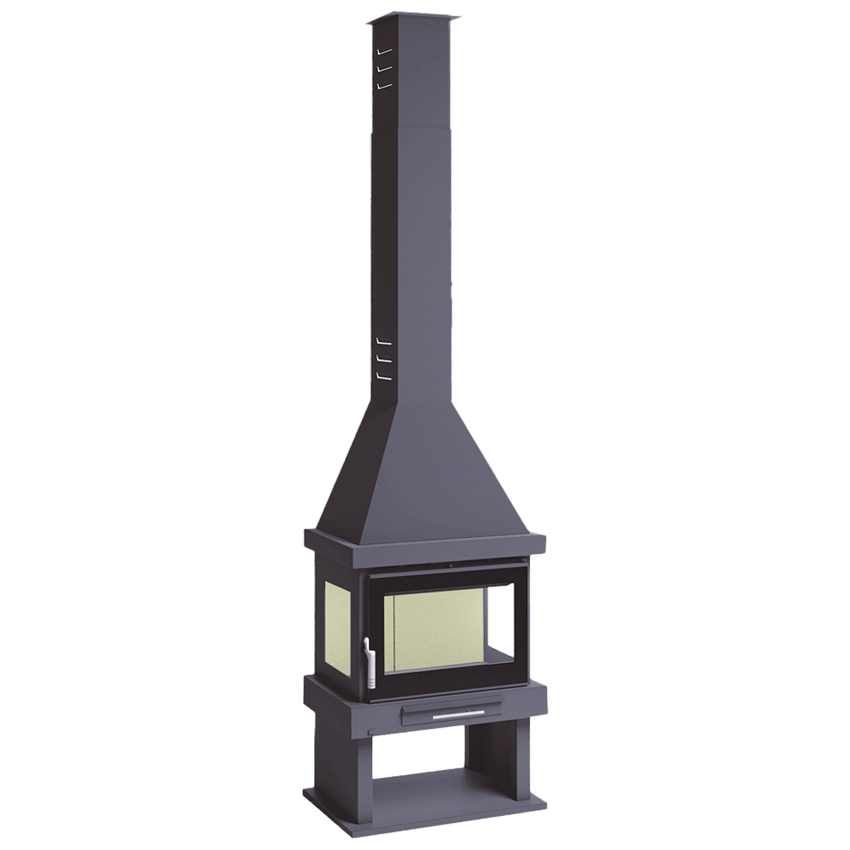 Chimenea de leña frontal C-303 TK