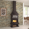 chimenea de leña frontal con horno C-200 H fm calefaccion
