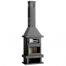 Chimenea de leña frontal con horno C-300 H