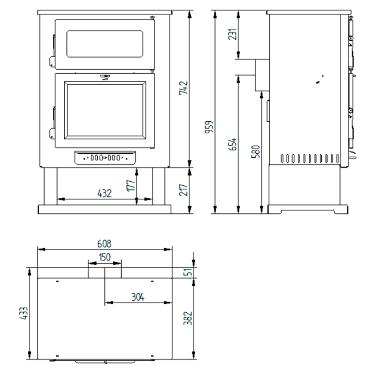 CH-3 wood stove measurements