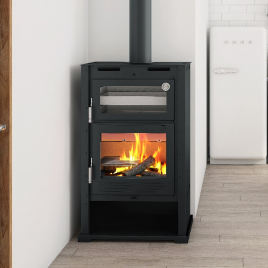 Wood stove with oven and turbine M-107 T + Direct gift