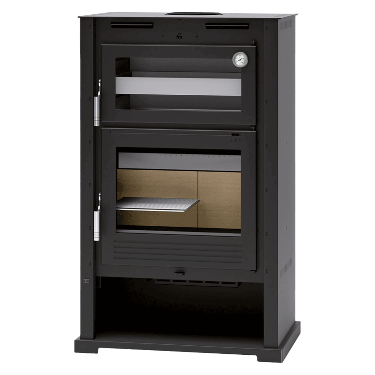 Wood stove with oven and turbine M-107 T