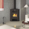 Eckholzofen mit Ofen CH-4 R FM-Heizung