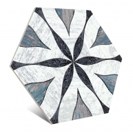 Flor Hex 25 Cassis Preto 22x25 (Caixa 1.04m2)