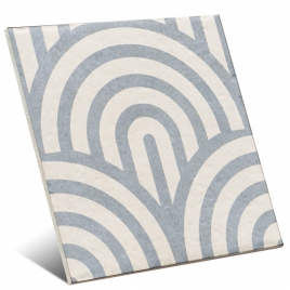 Bleu Eau Décor Bleu Trois 20x20 (Boîte 1m2)