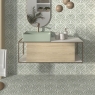Bathroom with floor and wall tile Green Garden Decor Green Three 20x20 (Box 1m2)