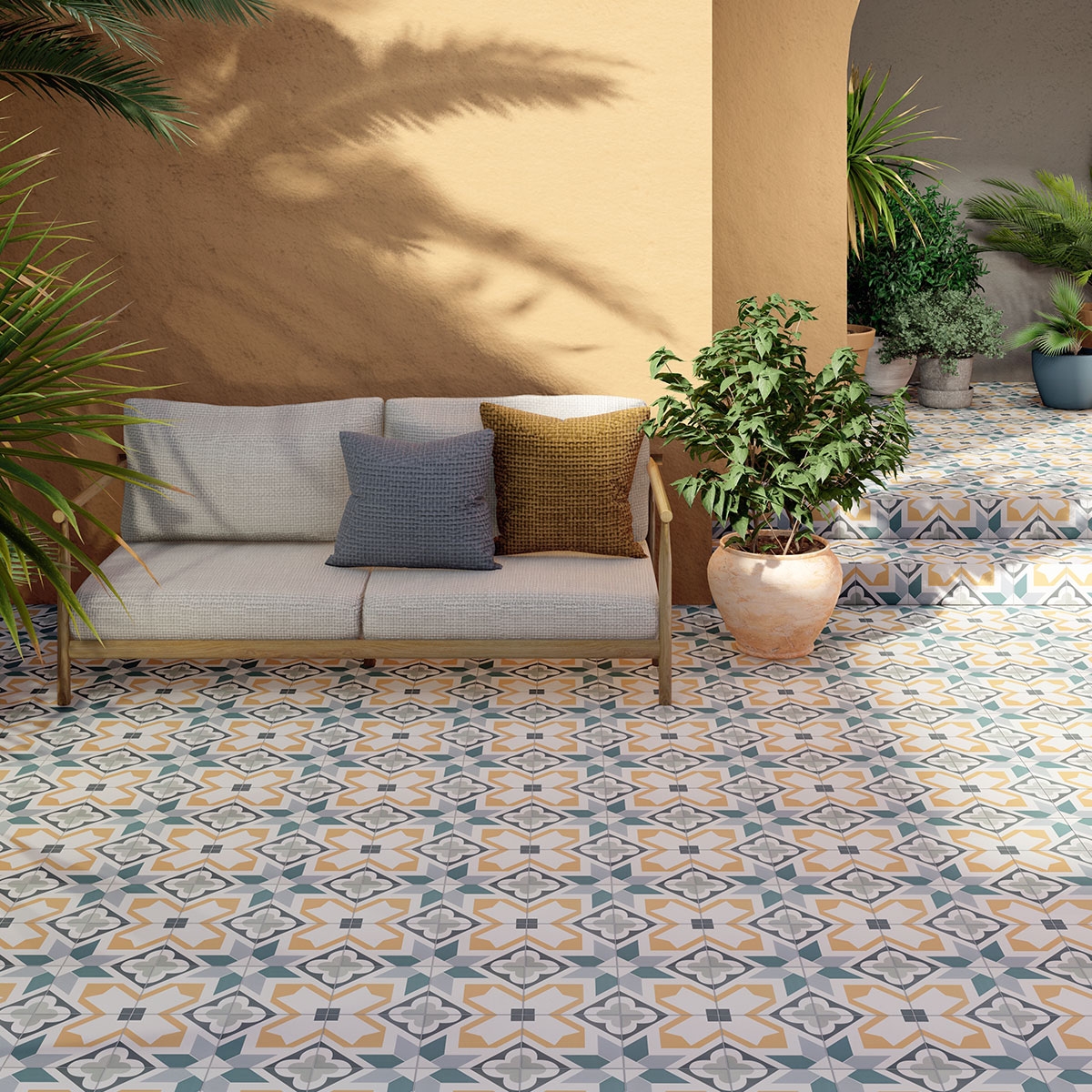 Exterior com pavimento Normandy Herve 20x20 (Box 1m2)