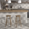 Kitchen with floor and wall covering Grey Neutral Decor Grey Four 20x20 cm (Box of 1 m2)