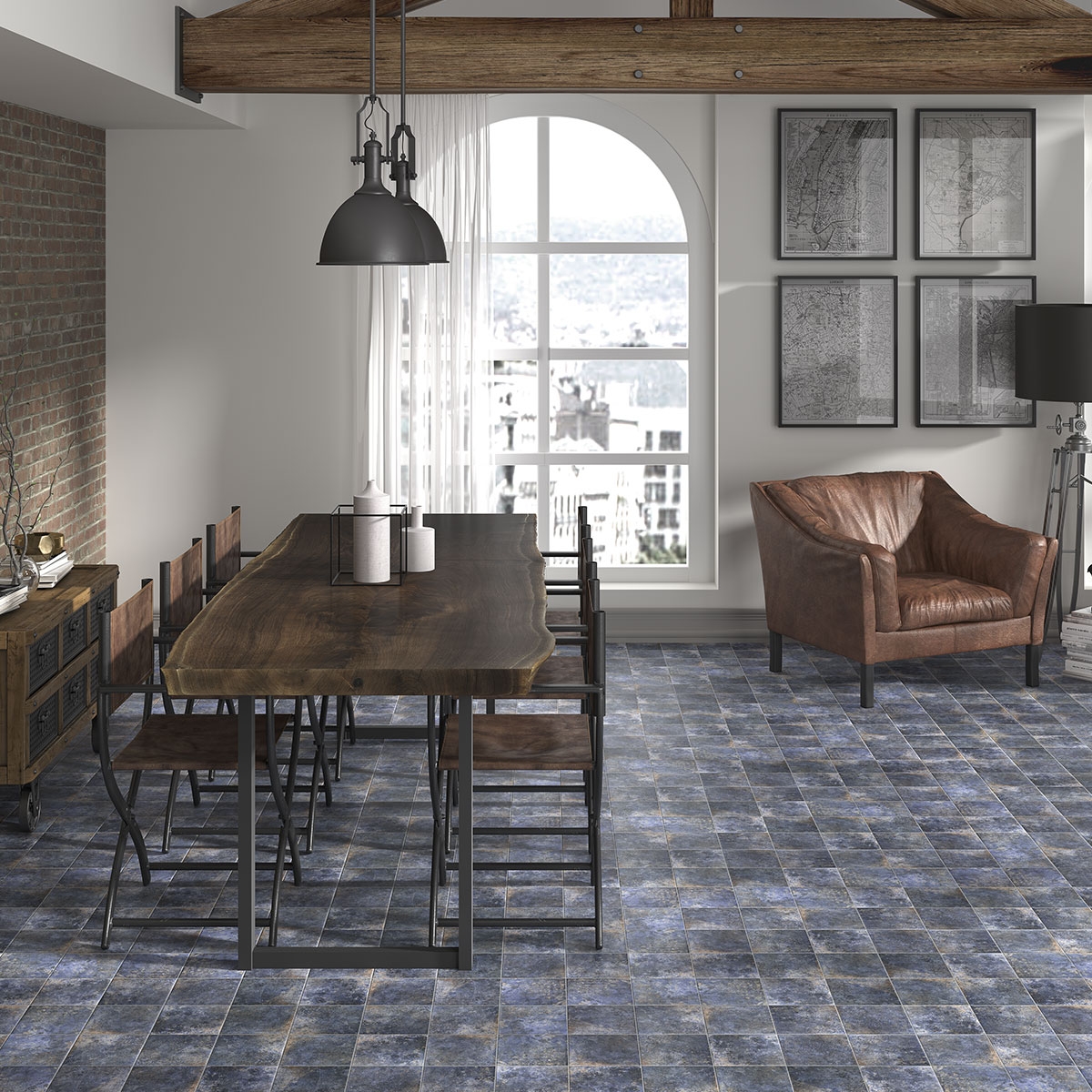 Sala con pavimento Lagoon Deep 15x15 (Caja 0,50m2)