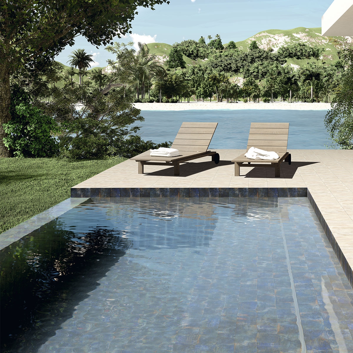 Picsina con pavimento Lagoon Deep 15x15 (Caja 0,50m2)