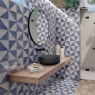 Salle de bain avec bardage Marrakech Tetuan Azur 15x15 cm (Boîte 0,5 m2)