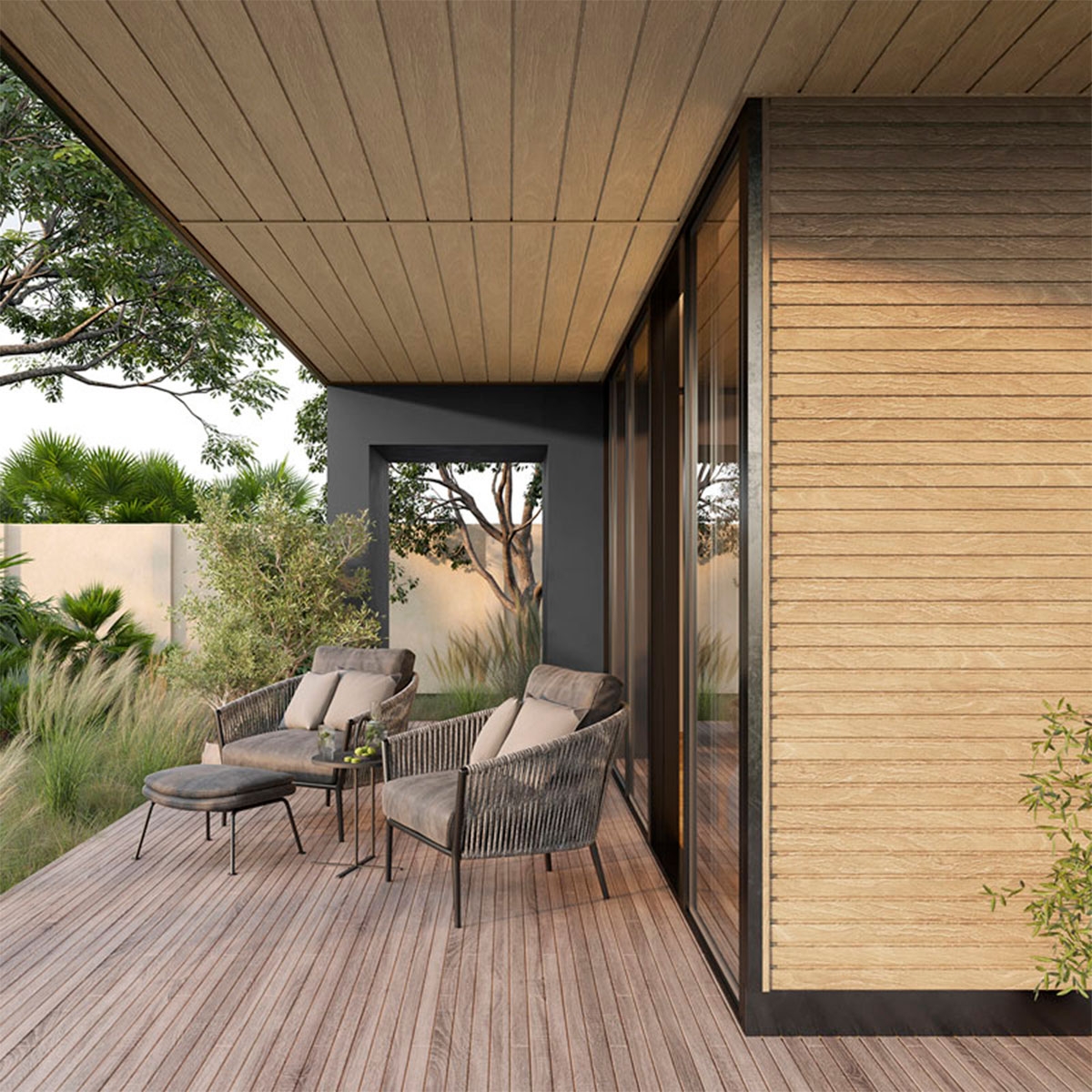 Exterior con revestimiento Infratop Oak 270x30