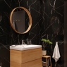 Baño con Spc Calacatta Black 30x60
