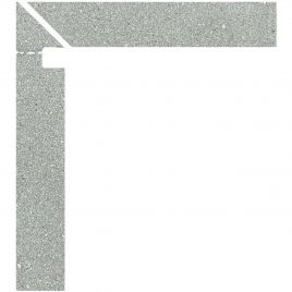 Left Zanquin Cleveland 5058 Grey 7.8x50 (Box 8 pieces)