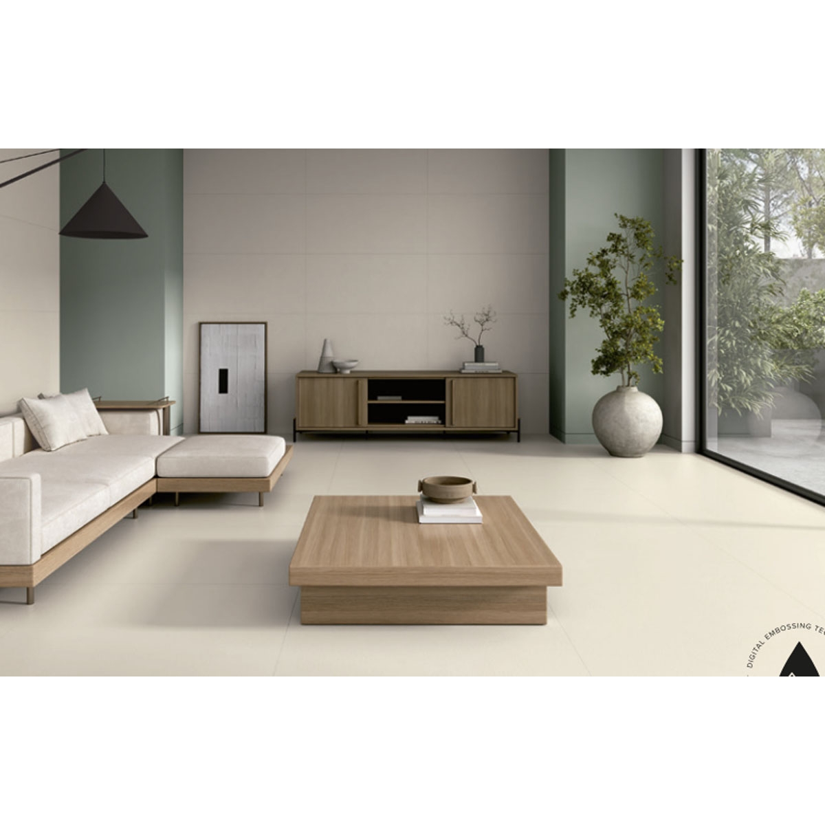 Room with Floor Phase Ivory 100x100