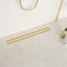 Salle de bain avec système Evolux Kit avec grille Lisa Gold Linear 80 cm