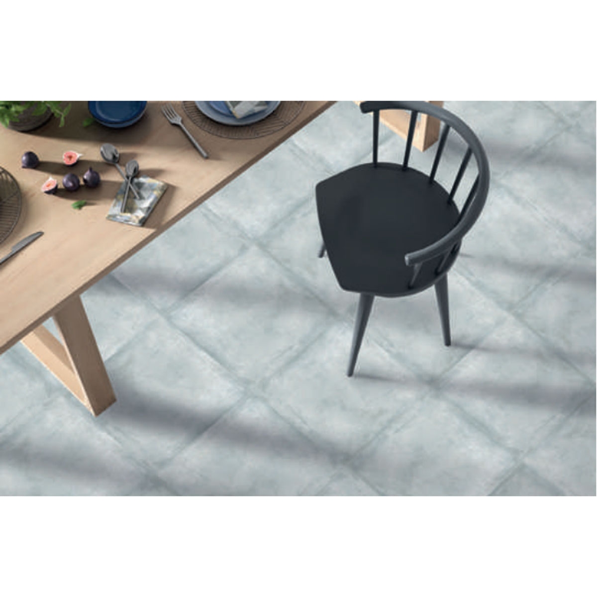 Dining Room with Flooring Tarifa Gray 33.3x33.3