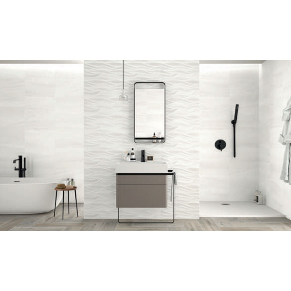 Casa de banho com revestimento branco Windsor LF 25x50