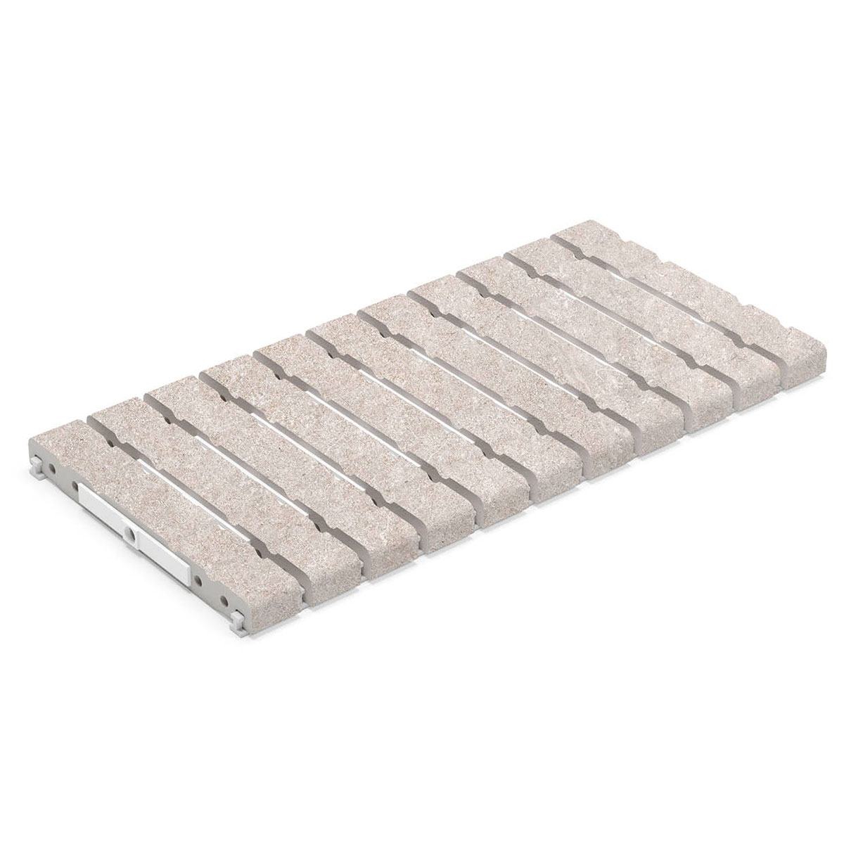 RJ25 Flex Iconic Stone Grille de vidange antidérapante 24.5x50x2.2 (Prix par boîte)