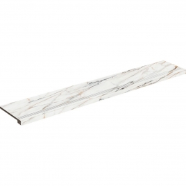 Peldaño Vuelta Huella Firenze 1840 Calacatta Gold 33x98 (Caja 2 piezas)