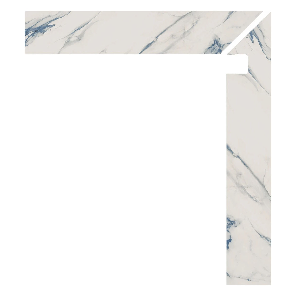 Right Zanquin Firenze 1840 Calacatta Blue 7.5x50 (Box 8 pieces)