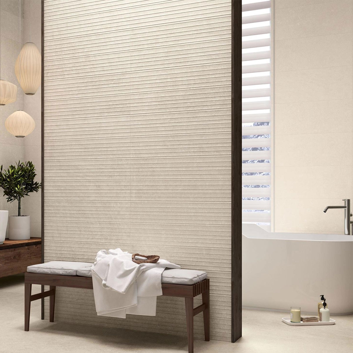 Baño con revestimiento Amberes 8208 Cream 33,3x80