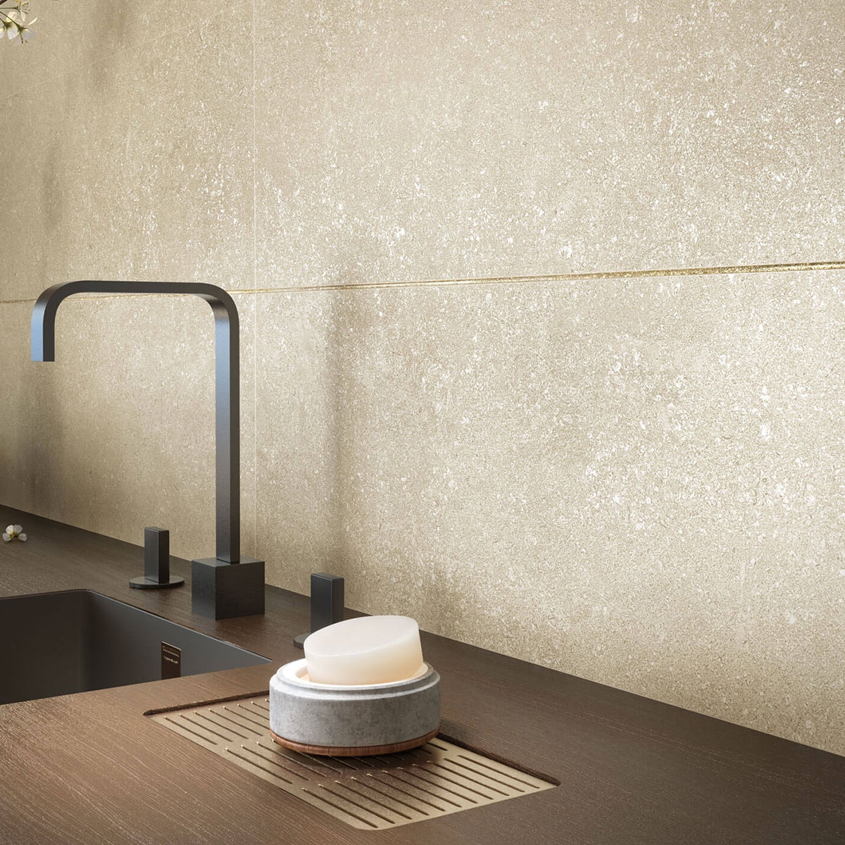 Cuisine avec revêtement Amberes 9530 Sable 30x90