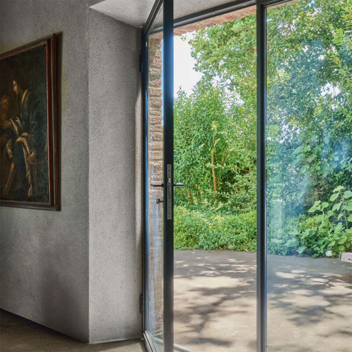 Exterior with Mystone Pietra Ligure Beige Non-slip flooring R10 120x120