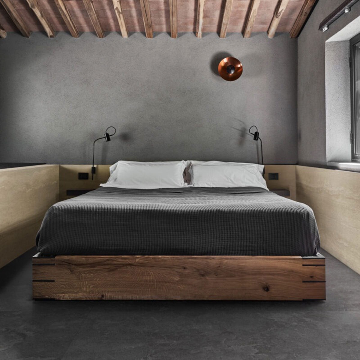 Interior with Mystone Pietra Ligure Antracite Anti-slip flooring R10 120x120