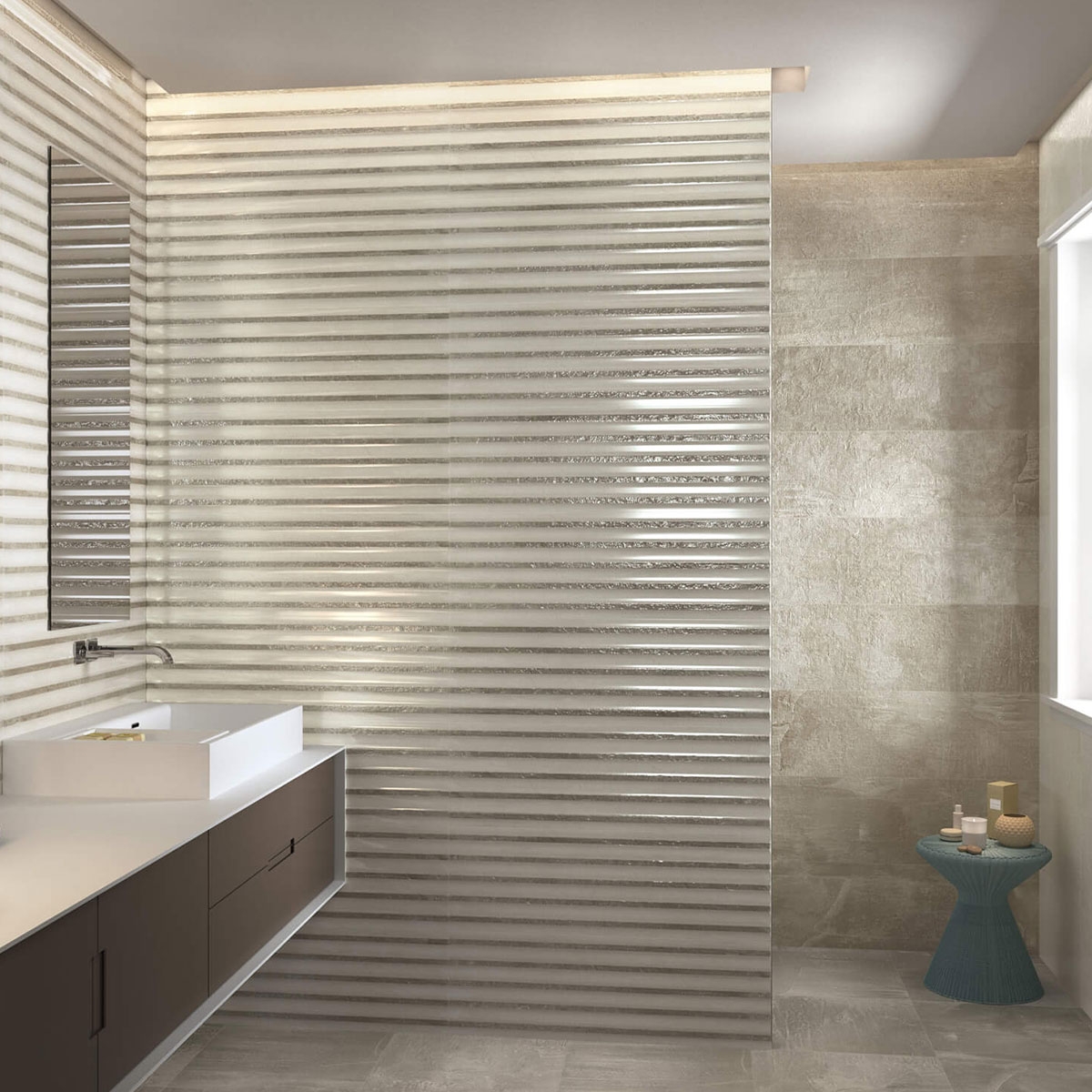 Casa de banho com pavimento Calgary 5043 Ash 50x50