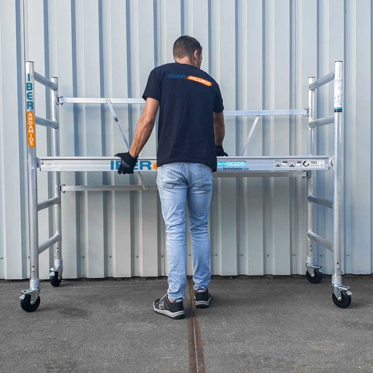 Altura de trabalho do andaime dobrável de 3m em alumínio