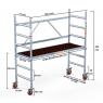 Dimensions 3m folding scaffolding working height with hatch