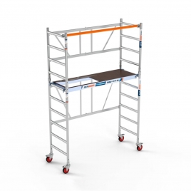 Échafaudage pliable de 3,85 m de hauteur de travail avec trappe