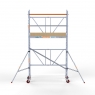 Folding scaffold 4.7m working height in aluminum with stabilizer