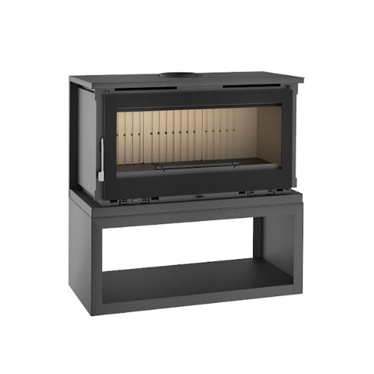 Front wood stove with log holder M-180 LK from fm calefacción