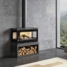Front wood stove with log holder M-183 LK
