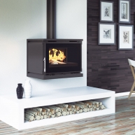 Hanging wood stove with M-173 K turbines