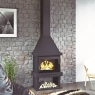 Front wood fireplace with turbine C-300 TFK